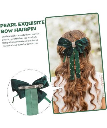 Beaupretty bow hairpin rhinestone hair clips hair clips for girls girl bows for hair female hairpin hair barrette satin hair bows long hair clips women hair decoration hair Hair - Buy Online on GoSupps.com