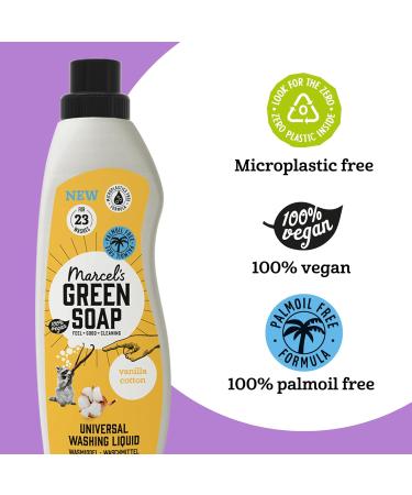 Marcel's Green Soap Washing Liquid 1L - Universal Vanilla & Cotton - Buy Online on GoSupps.com