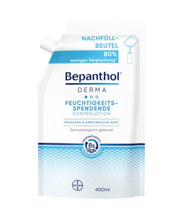 Bepanthol derma moisturizing body lotion body care for sensitive and dry skin dermatologically tested moisturizer with dexpanthenol 400 ml refill bags - Buy Online on GoSupps.com