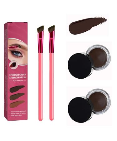 Anjoize 4-Tip Microblade Brow Pen Home Eyebrow Care Kit 4D Laminated (Taupe*2)