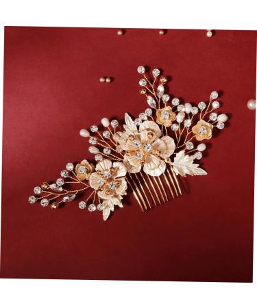 minkissy Comb Pearl Hair Barrettes Pearl Hair Accessories Vintage Hair Accessories Gold Headpiece Rhinestone Headpiece Bridal Headdress Pearl Headpiece Tiara Rhinestone Headdress Alloy - Buy Online on GoSupps.com