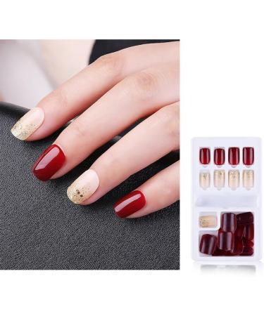 dijiusidy 1 Set Glue on Nails Medium Length Toe Press on Stick Solid Color Art Decals Beauty Tool Salon Supplies DIY Manicure Kit Type13 F635 Type13 F635 - Buy Online on GoSupps.com