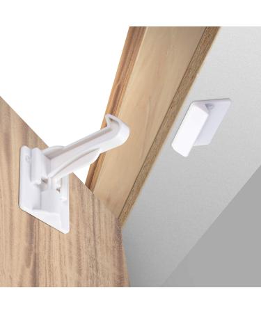 Upgraded Invisible Baby Proofing Cabinet Latch Locks (10 Pack) - No Drilling or Tools Required for Installation, Works with Most Cabinets and Drawers, Works with Countertop Overhangs, Highly Secure