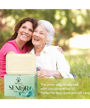 Natouch Anti-Aging Body Soap with Peppermint & Tea Tree - Cleansing & Deodorizing Bar for Nonenal Body Odor - Buy Online on GoSupps.com