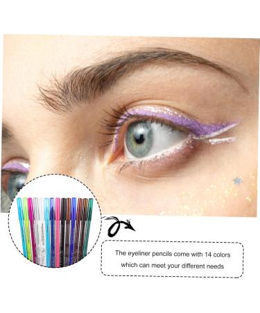 Angoily 14pcs Eyeshadow Pencil Set Black Eyeshadow Eye Liners for Women Pencil Makeup Accessory Girl Gel - Buy Online on GoSupps.com