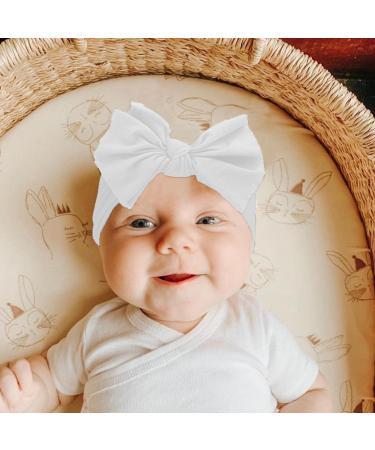 Newborn Baby Girl Headbands - 5pcs-D Baby Essentials for Girls | Soft Cute Hair Bows - Buy Online on GoSupps.com