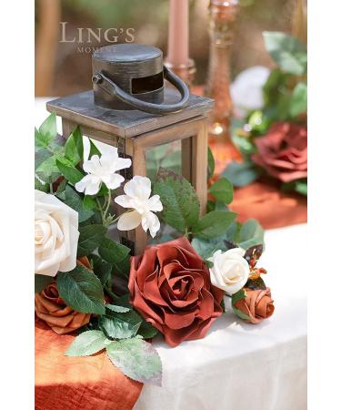 Amber Avalanche Rose 16pcs - 3.5 Artificial Flowers for Wedding Decor, DIY Centerpieces & Bouquets - Buy Online on GoSupps.com