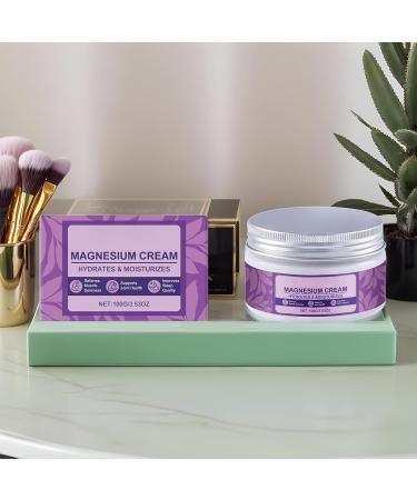 Magnesium Sleep Cream natural magnesium lotion with almond oil and vitamin E soothe and sleep relax body and mind 100 g - Buy Online on GoSupps.com