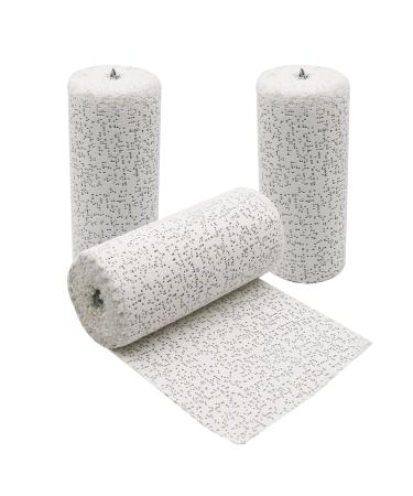 Plaster Cloth Bandages 3 Rolls White Plaster Cloth Gauze Bandage Rolls 6 Inch for Craft Belly Cast Mask Making Art Belly Casting