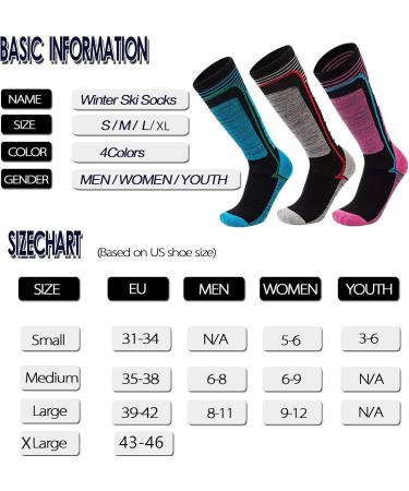 Buy Finger Ten Unisex Ski Socks - Cotton Sports Socks for Men Women & Children - 2 Pairs - Perfect for Skiing & Snowboarding - Thermo Comfort in Blue - Buy Online on GoSupps.com