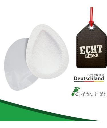 Orthopedic Midfoot Pelottes - 2 Pairs Size 35 Real Leather Unisex Foot Support for Shoes & Sandals - EU 35/37 White - Buy Online on GoSupps.com