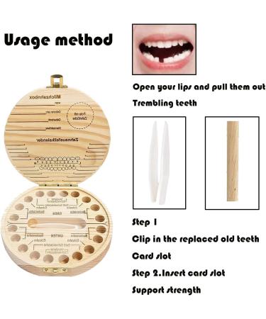 Custom Wooden Tooth Box for Baby Teeth | Keepsake Souvenir for Girls | Perfect Gift for Newborns - Buy Online on GoSupps.com