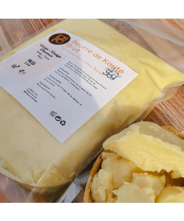 Beurre de karit Brut 1KG - Pur non Raffin 100% Naturel- Hydratant et Protecteur- Sans additifs et Vegan - Corps Cheveux Visage - Pour tout type de peau - Raw african Ivoiry Shea butter - Buy Online on GoSupps.com