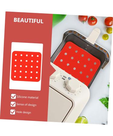Alipis 1pc Air Fryer Pad Airfryer Air Fryer Parchment Paper Silicone Air Fryer Liner Baking Mat Food Grade 19X19X0.2cm Red - Buy Online on GoSupps.com