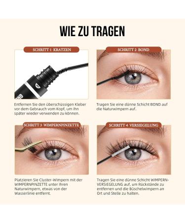 Cluster Lashes Quewel 168pcs - C Curl 12-18mm Eyelash Extensions - Soft & Light Volume False Eyelashes for Home Use - Buy Online on GoSupps.com