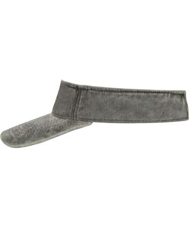 Vintage Pigment-Dyed Sun Visor Hat for Outdoor Sports - Grey | Unisex Golf, Baseball, Tennis Cap - Buy Online on GoSupps.com