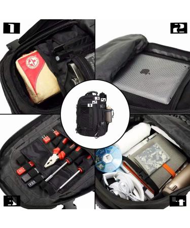 Army PANS Large Military Tactical Travel Backpack for Men - Black | Ideal for Work, School, Camping, Hunting, Hiking - Buy Online on GoSupps.com