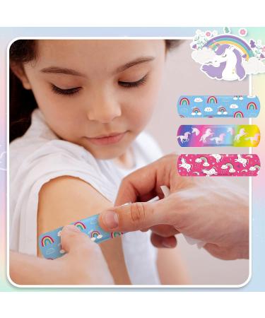 Kids Bandages Variety Pack - 6 Cute Unicorn Patterns for Girls - 120 Pcs Adhesive Bandages for Comfortable Protection - Buy Online on GoSupps.com