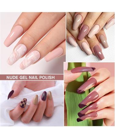 Shining She Gel Nail Polish Set - 6 Neutral Nude Colors - Soak-Off UV/LED Formula - Perfect Gift for Nail Art Enthusiasts - 8ML - Buy Online on GoSupps.com
