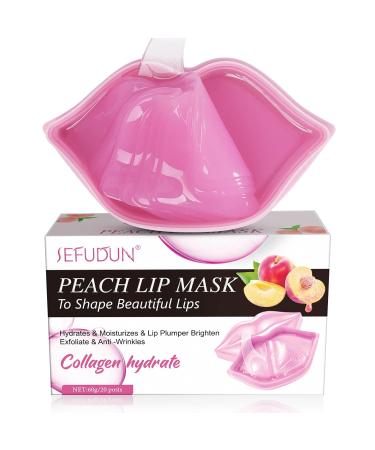 20Pcs Peach Lip Mask - Hydrating Anti-Wrinkle & Anti-Aging Lip Sleep Mask for Moisturizing Dry Lips - Buy Online on GoSupps.com