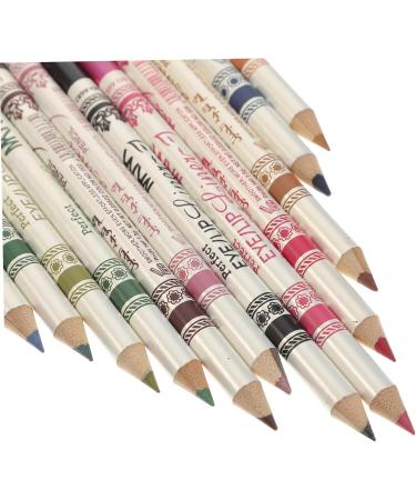 LALAFINA 12 Pcs Green Eyeliner Pencil Brown Waterproof Eyeliner Eye Shadow Pen Lip Liner Makeup Miss Mousse 1 count (Pack of 1) As Shown - Buy Online on GoSupps.com