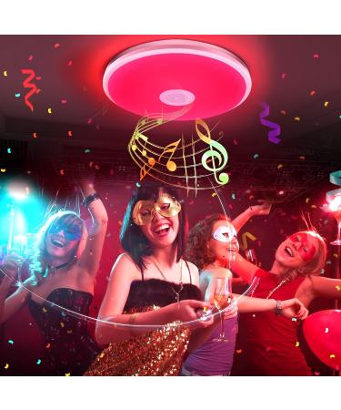 Chedux 48W Dimmable LED Ceiling Lamp with Bluetooth Speaker & App Control - RGB Color Changing Light for Bedroom & Living Room - Buy Online on GoSupps.com