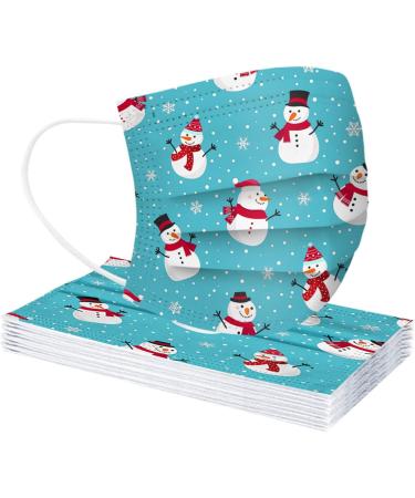 Honian 50PC Christmas Disposable Face_Mask for Adults Women Men with Winter Cute Colored Design Holiday Theme 3ply Breathable (#26) - Buy Online on GoSupps.com