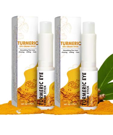 JASUBAI Anti-Aging Eye Cream with Turmeric Retinol Moisturizing Eye Balm for Dark Circles Under Eye Bags Under Eye Bags - 2 Pack