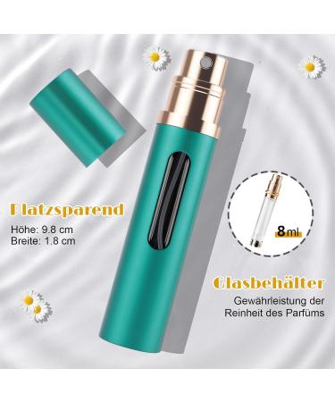 JAYZUUM Perfume Atomiser - Perfume Filler Refillable Perfume Atomiser for Travel Mini Portable Spray Bottle 8 ml (Green) - Buy Online on GoSupps.com