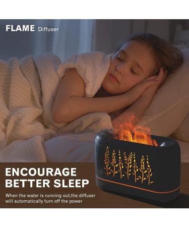 YAVOCOS Flame Essential Oil Diffuser 200ml Air Humidifier Flame with Remote Aroma Diffuser with Flame Night Light Quiet Water Mist Timer Automatic Closing for Home Office Bedroom Yoga Spa - Buy Online on GoSupps.com
