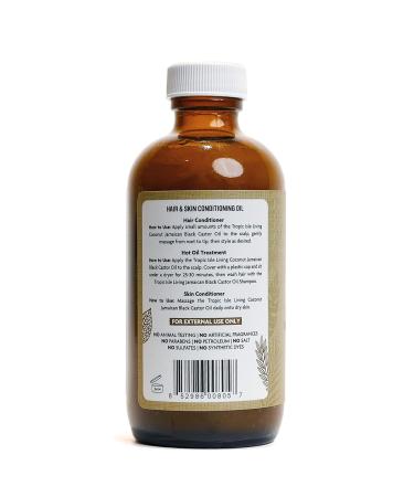 Tropic Isle Living Jamaican Black Castor Oil - 100% Pure Coconut Oil for Dry Hair & Skin - 4 oz Pack (4 Fl Oz Total) - Shop Internationally - Buy Online on GoSupps.com