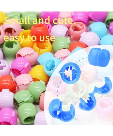 100 Colorful Mini Hair Clips - Rainbow Pearl Claw Hair Accessories for Children & Women - Buy Online on GoSupps.com