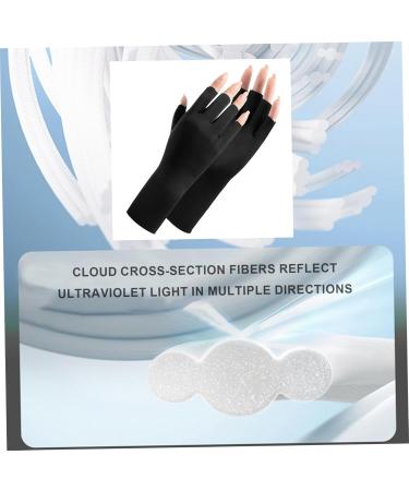 1 Pair Uv Glove for Gel Manicures Breathable Uv Protection Gloves UPF50+ Uv Nail Gloves Fingerless Manicure Gloves Uv Protection for Nail Art Skin Care Black Beauty Supplies - Buy Online on GoSupps.com
