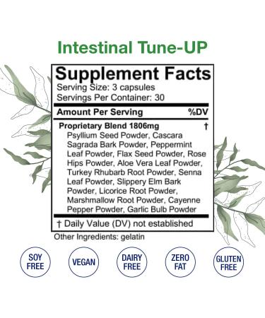 HoneyCombs Intestinal Tune-Up: Herbal Bowel Detox & Constipation Relief - 90 Capsules - Buy Online on GoSupps.com