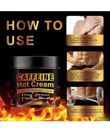 Grospe Caffeine Hot Cream Workout Natural Sweat Enhancer for Women & Men Sweat Massage Cream for Belly Thighs Arms for Muscle Warm-up & Skin Tightening 7.055 Fl.Oz - Buy Online on GoSupps.com