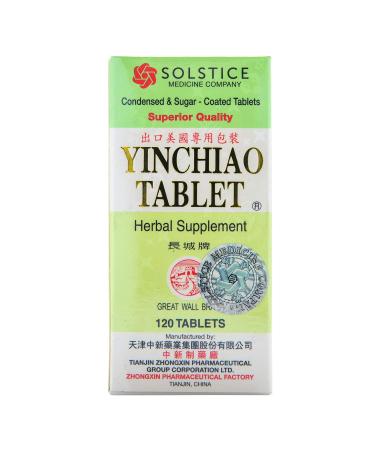 Yin Chiao Herbal Supplement (supports sinuses immune and respiratory systems) (120 tablets per bottle) (1 bottle) (Solstice)
