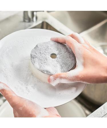 Fovolat Non-Scratch Scrub Sponges - with Suction Cup Base Non-Scratch Sponges - Multilayer Dish Scrubber Sponge Kitchen Cleaning Sponge - Buy Online on GoSupps.com