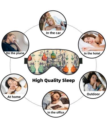 Chemistry Print Unisex Eye Mask - Soft Comfort Sleep Shade for Travel Yoga & Shift Work - Black - Buy Online on GoSupps.com