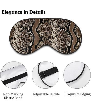 Adjustable Snake Skin & Leopard Print Sleep Mask for Women - Comfortable Eye Shades with Elastic Strap - Buy Online on GoSupps.com