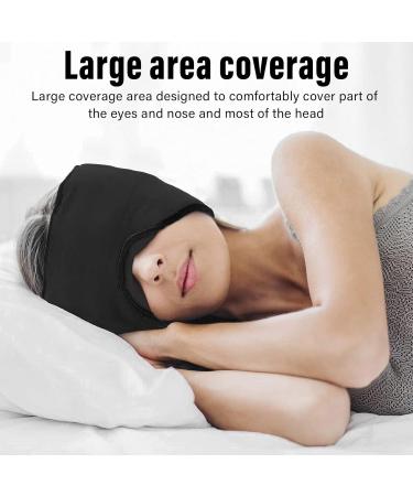 Adjustable Blackout Sleeping Mask - Full Coverage Eye Mask for Comfortable and Breathable Sleep - Black - Buy Online on GoSupps.com