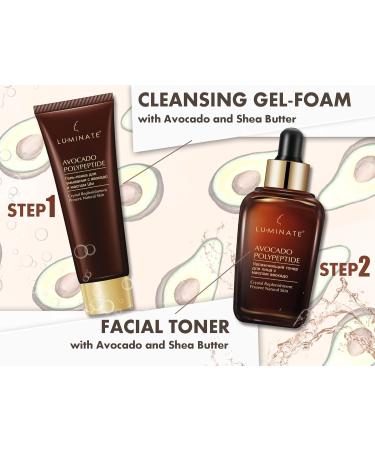 LUMINATE Avocado Polypeptide Anti-Aging Set | Hydrating Face Cream Cleansing Gel Eye Cream Moisturizing Emulsion | International Shipping Available - Buy Online on GoSupps.com