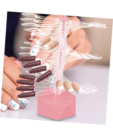 Healvian Nail Stands for Nail Art Nail Practice Accessories Spiral Nail Display Stands Nail Art Stands Fingernail Display Stand Nail Training Nail Salon Tool Modeling Acrylic Decorate 6.2x6.2cm Pink - Buy Online on GoSupps.com