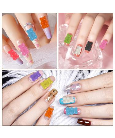 LYroo Kawaii Gummy Bear Charms - Resin 3D Flatback Charms for Nail Art & Slime - Buy Online on GoSupps.com
