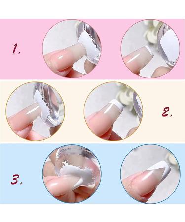 Niceneeded 4PC Nail Art Stamper Kit - Clear Jelly Stamper with Double Silicone Head & Scraper - Transparent Soft Stamp with Lid for Perfect Nail Designs - Buy Online on GoSupps.com
