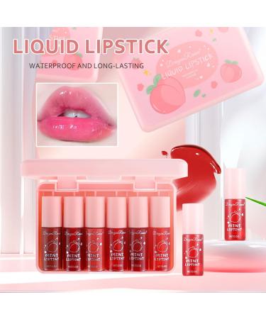 Liquid Tint Stain - 6 Colors Korean Lip Gloss | Moisturizing Multi-Use Lip & Cheek Tint | Long-Lasting Non-Stick Cup Vivid Peach Color - Buy Online on GoSupps.com