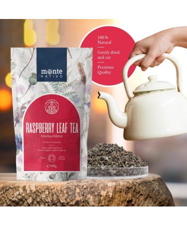 Raspberry Leaf Tea (300g) Monte Nativo Premium quality Birth preparation Pregnancy tea Gently cut and dried 100% natural No added sugar No additives Raspberry leaves Women's tea - Buy Online on GoSupps.com