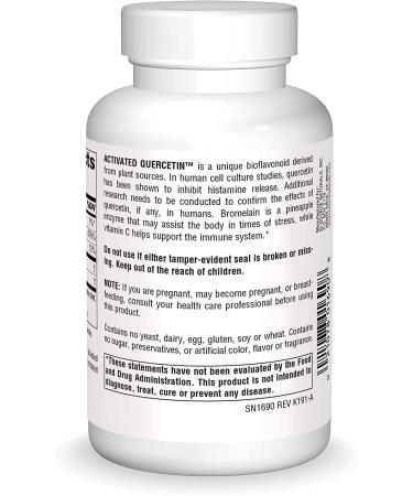 Source Naturals Activated Quercetin - 100 Capsules for Immune Support & Antioxidant Benefits - Buy Online on GoSupps.com