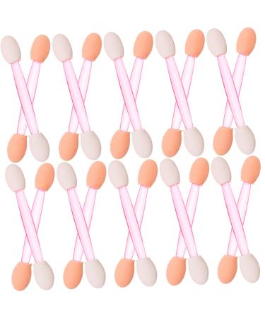 Beatifufu 100pcs Eye Shadow Stick Eye Shadow Brush Mini Makeup Sponge Para Eyeshadow Emulsion 6.20X0.50X0.50CM Pink
