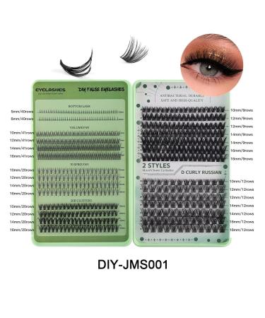 30p/40p Mixed Cluster Eyelashes | GLANVY DIY Lash Extension Kit | 551pcs Natural Look Individual Lashes | 6-in-1 Ultra-Large Capacity - Buy Online on GoSupps.com