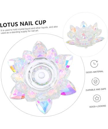 minkissy Nail Art Crystal Cup Mini Nail Polish Glass Crystal Cup with Lid Nail Gel Show Rack with Cover Acrylic Powder Dappen Dish Nail Art Display Board Nail Cup Crystal Liquid Mixing Bowl - Buy Online on GoSupps.com